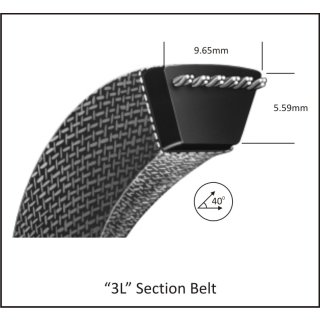 Keilriemen Kupplungsriemen 3/8" 3L 160 10 x406 La Rasenmäher Schneefräse